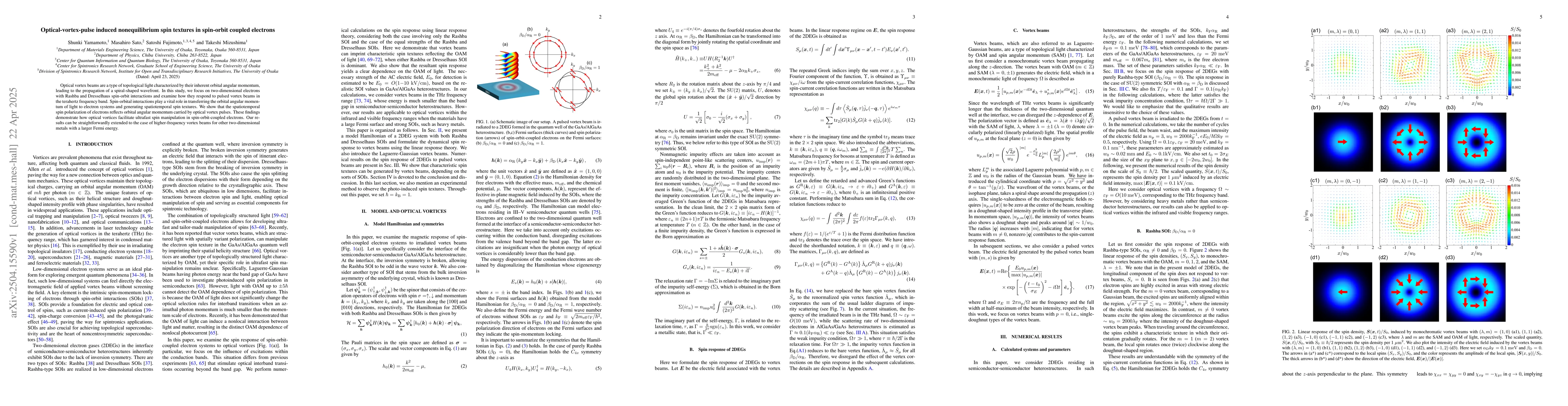 Thumbnail for Optical-vortex-pulse induced nonequilibrium spin textures in spin-orbit
  coupled electrons