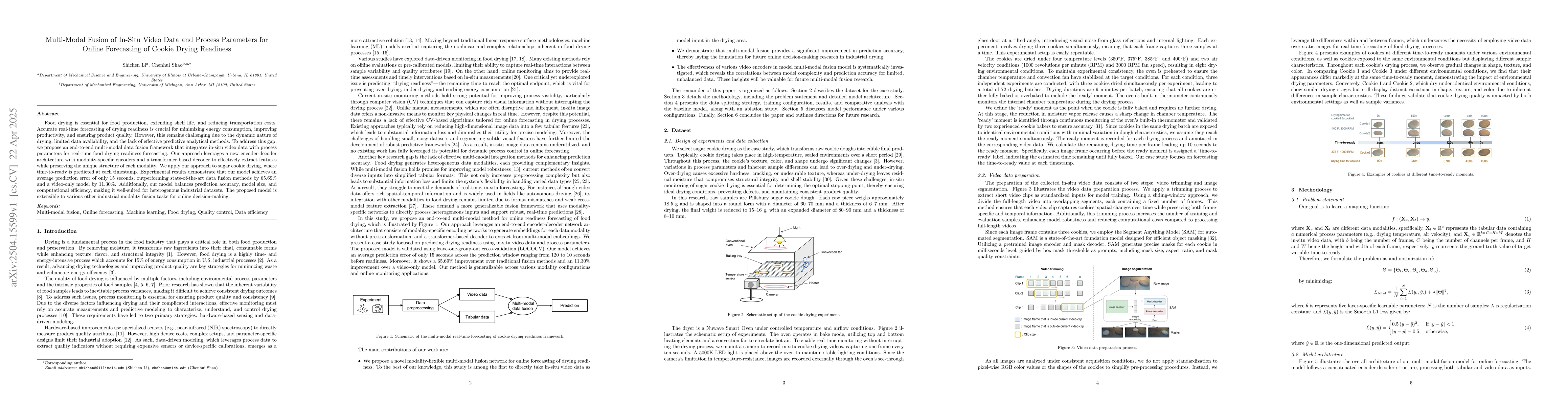 Thumbnail for Multi-Modal Fusion of In-Situ Video Data and Process Parameters for
  Online Forecasting of Cookie Drying Readiness