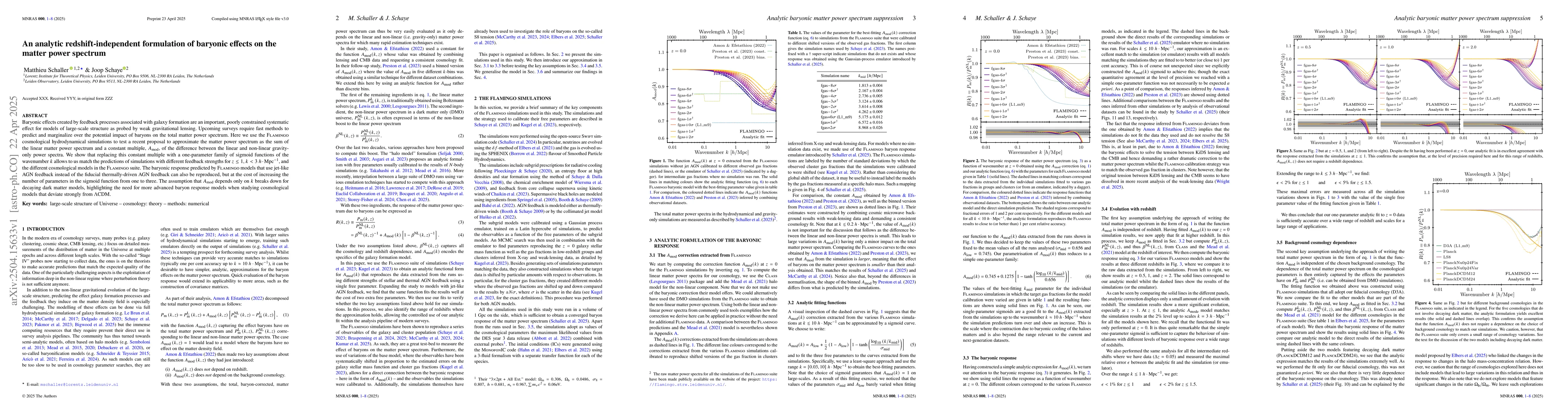 Thumbnail for An analytic redshift-independent formulation of baryonic effects on the
  matter power spectrum