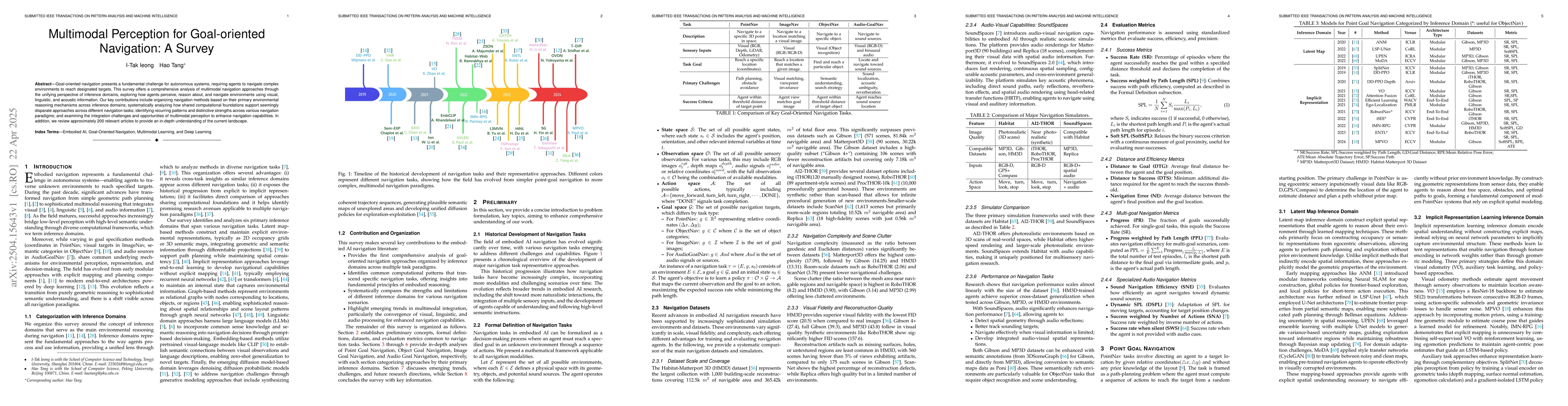 Thumbnail for Multimodal Perception for Goal-oriented Navigation: A Survey