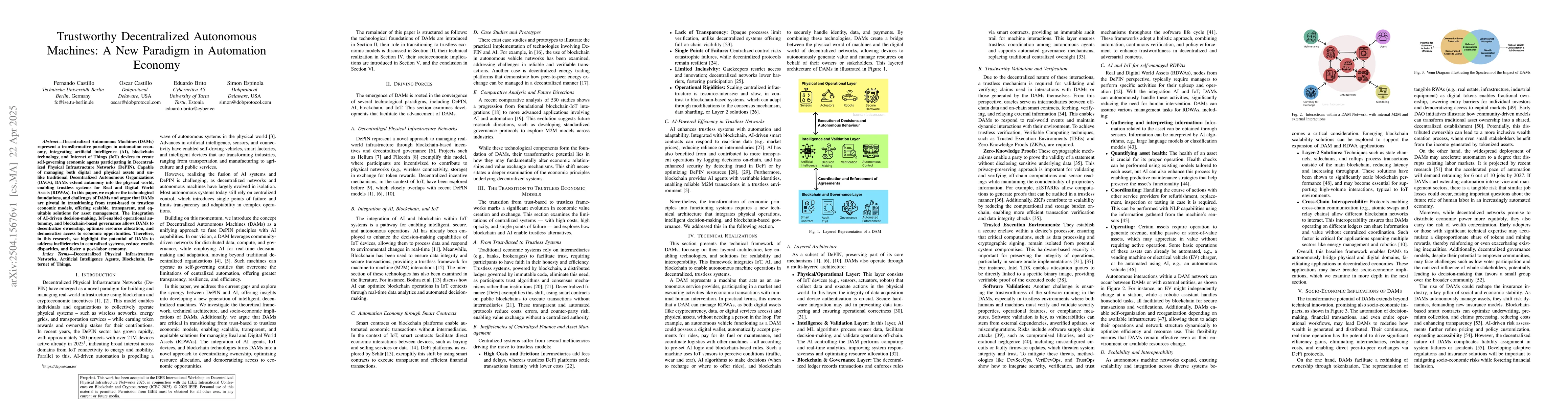 Thumbnail for Trustworthy Decentralized Autonomous Machines: A New Paradigm in
  Automation Economy