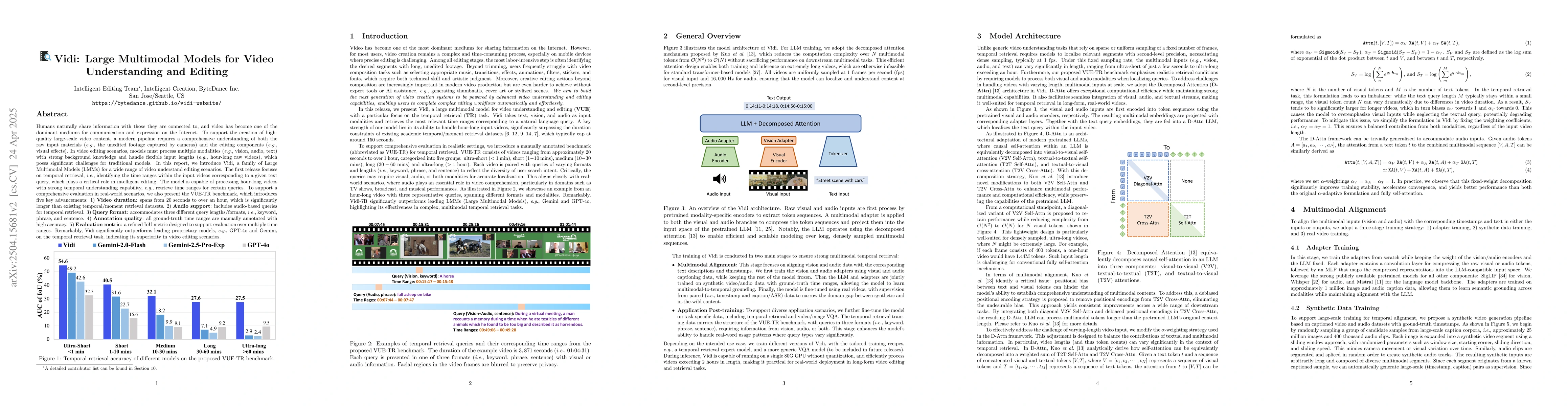 Thumbnail for Vidi: Large Multimodal Models for Video Understanding and Editing