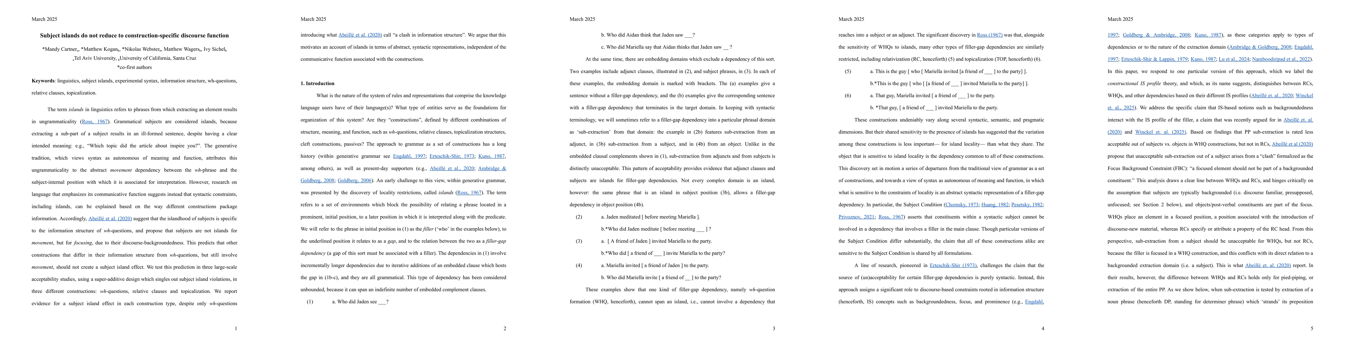 Thumbnail for Subject islands do not reduce to construction-specific discourse
  function