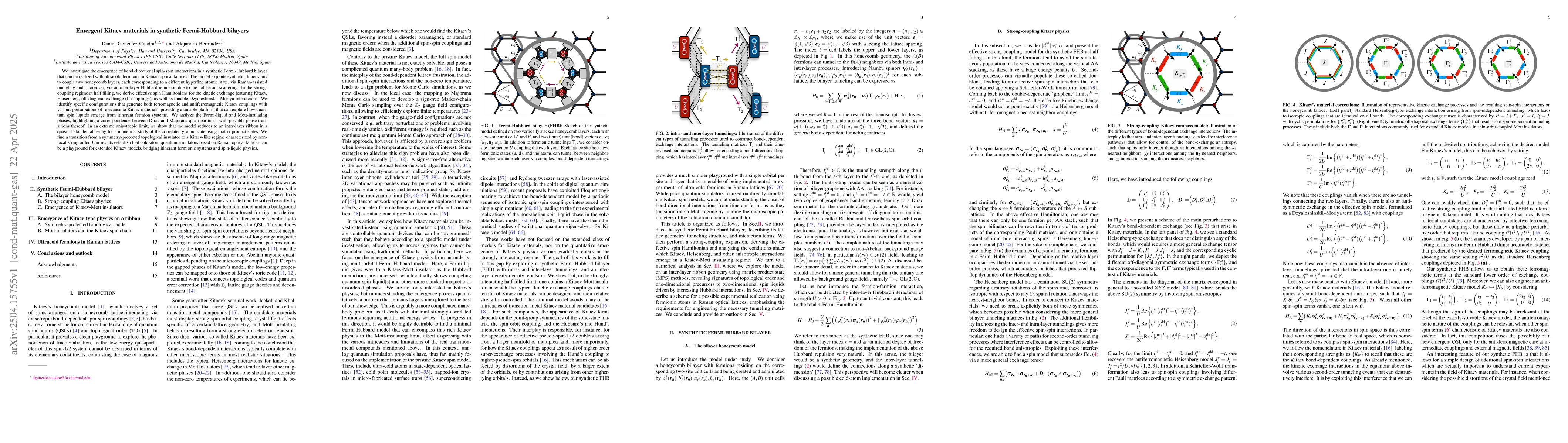 Thumbnail for Emergent Kitaev materials in synthetic Fermi-Hubbard bilayers