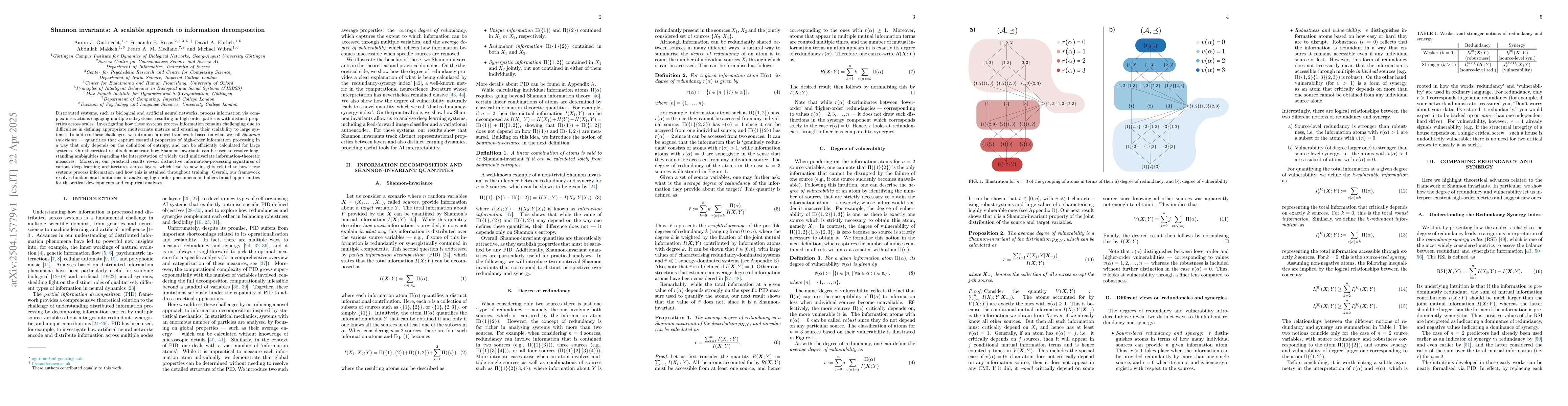 Thumbnail for Shannon invariants: A scalable approach to information decomposition