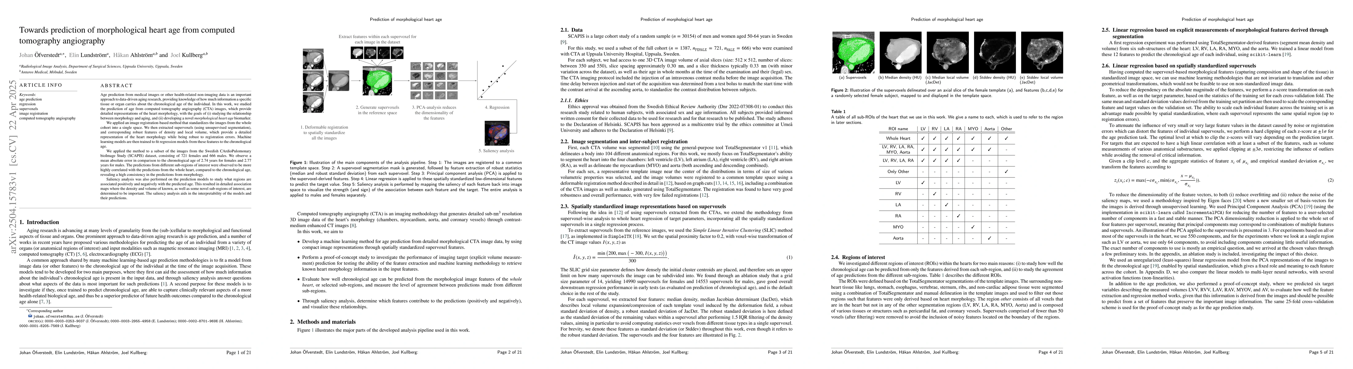 Thumbnail for Towards prediction of morphological heart age from computed tomography
  angiography