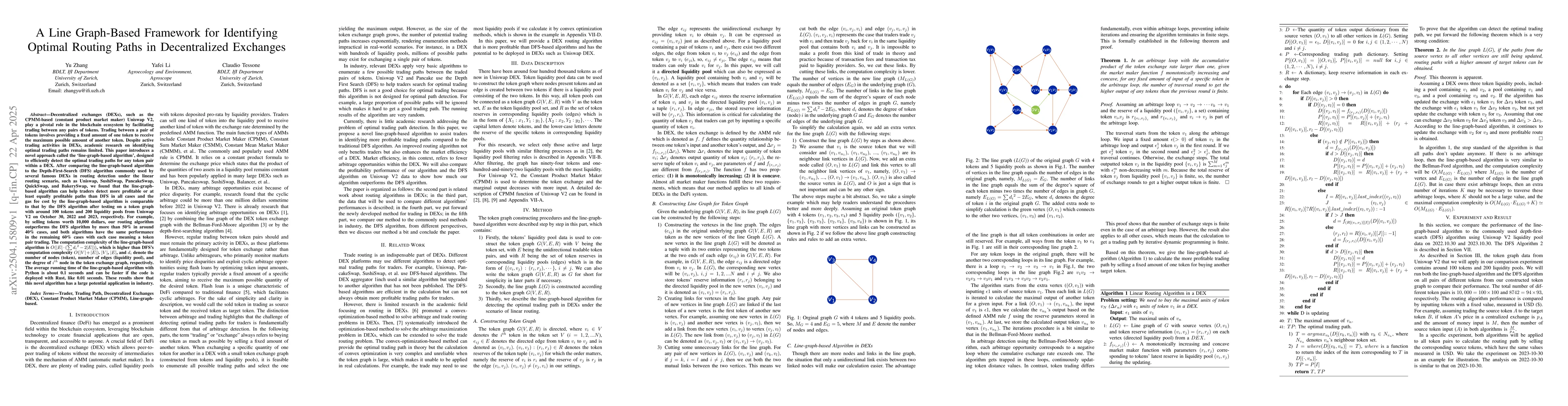 Thumbnail for A Line Graph-Based Framework for Identifying Optimal Routing Paths in
  Decentralized Exchanges