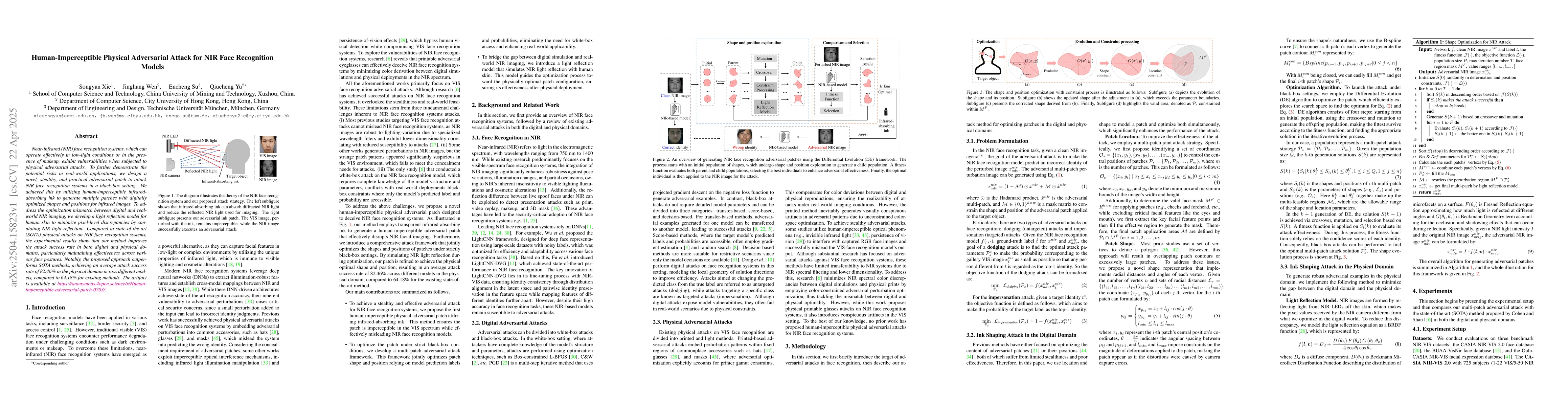 Thumbnail for Human-Imperceptible Physical Adversarial Attack for NIR Face Recognition
  Models