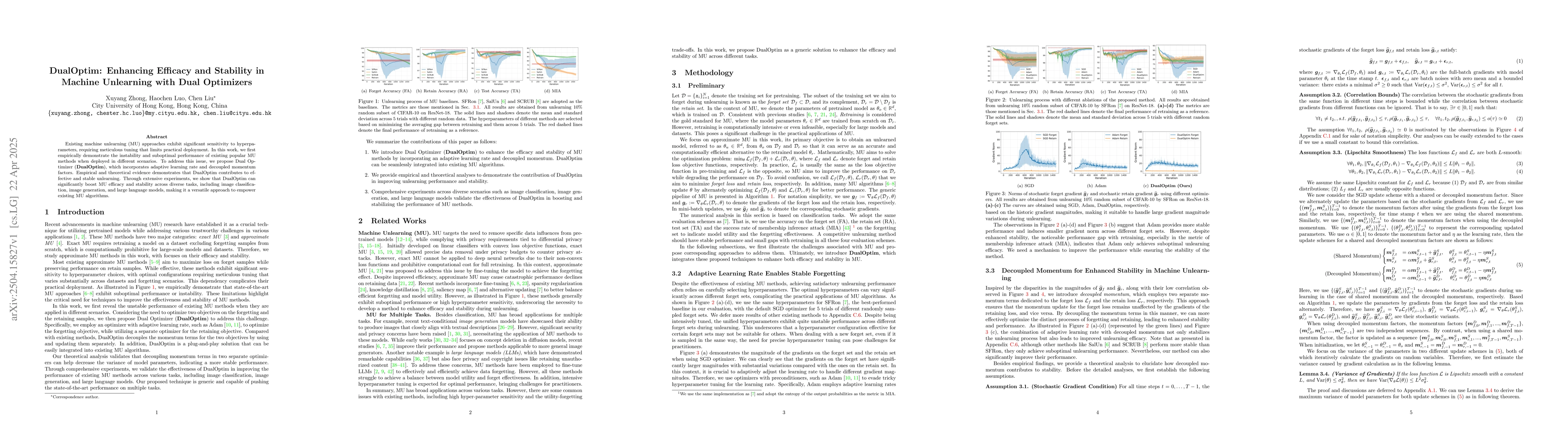 Thumbnail for DualOptim: Enhancing Efficacy and Stability in Machine Unlearning with
  Dual Optimizers