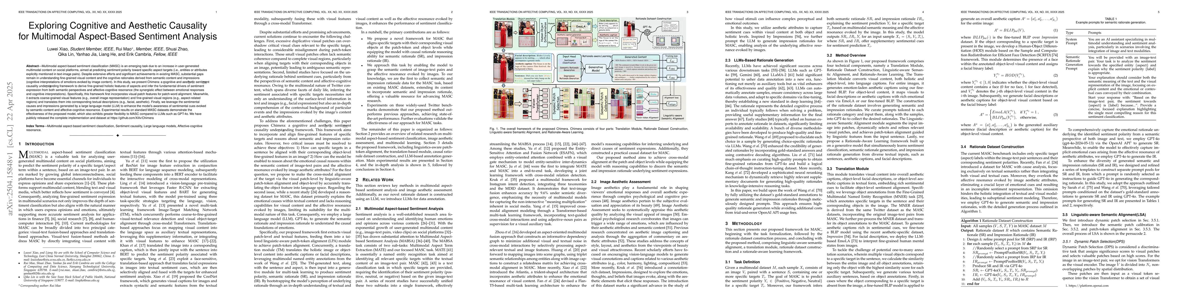 Thumbnail for Exploring Cognitive and Aesthetic Causality for Multimodal Aspect-Based
  Sentiment Analysis