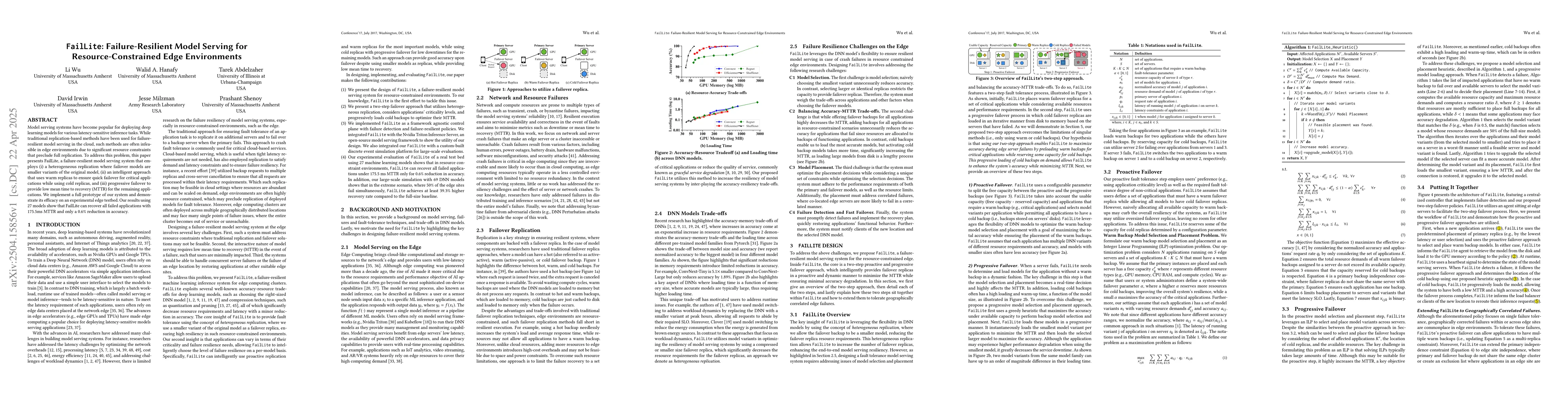 Thumbnail for FailLite: Failure-Resilient Model Serving for Resource-Constrained Edge
  Environments