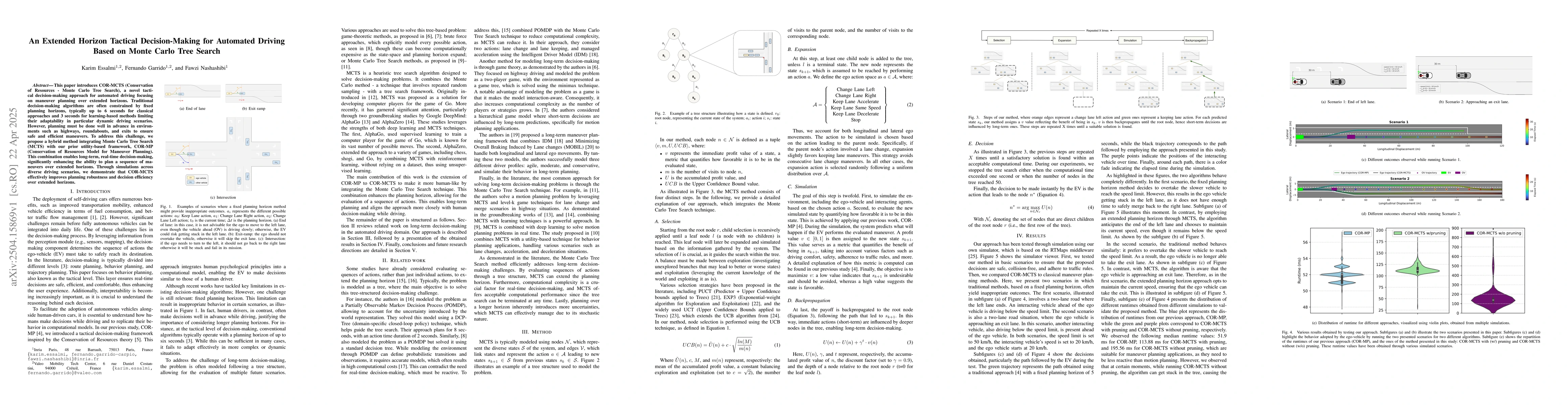 Thumbnail for An Extended Horizon Tactical Decision-Making for Automated Driving Based
  on Monte Carlo Tree Search