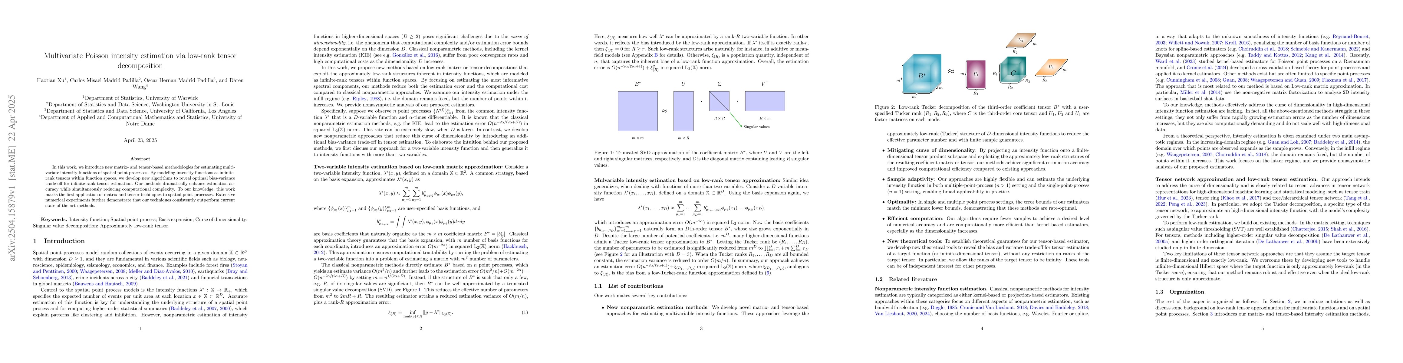 Thumbnail for Multivariate Poisson intensity estimation via low-rank tensor
  decomposition
