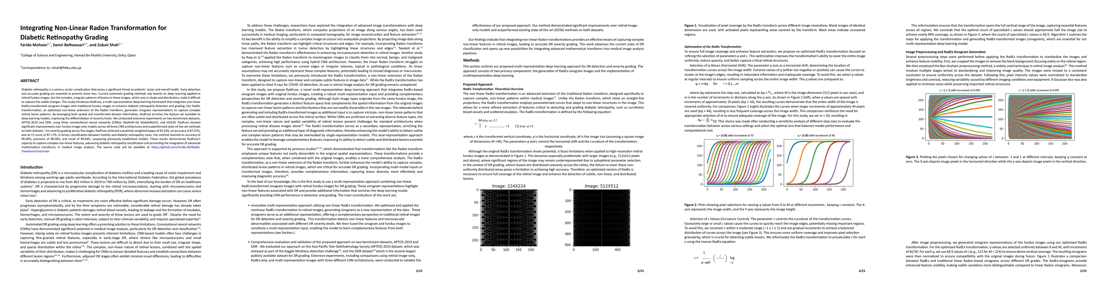 Thumbnail for Integrating Non-Linear Radon Transformation for Diabetic Retinopathy
  Grading