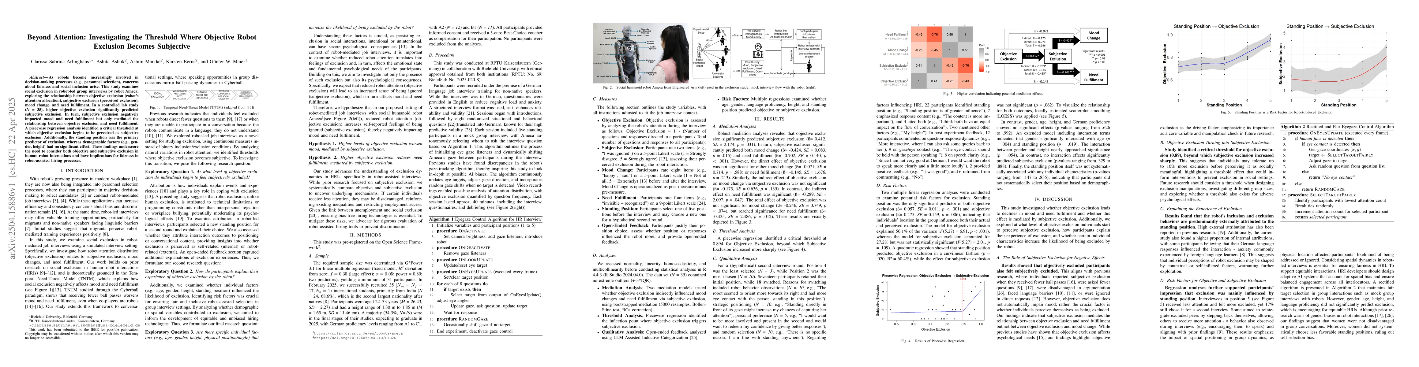 Thumbnail for Beyond Attention: Investigating the Threshold Where Objective Robot
  Exclusion Becomes Subjective