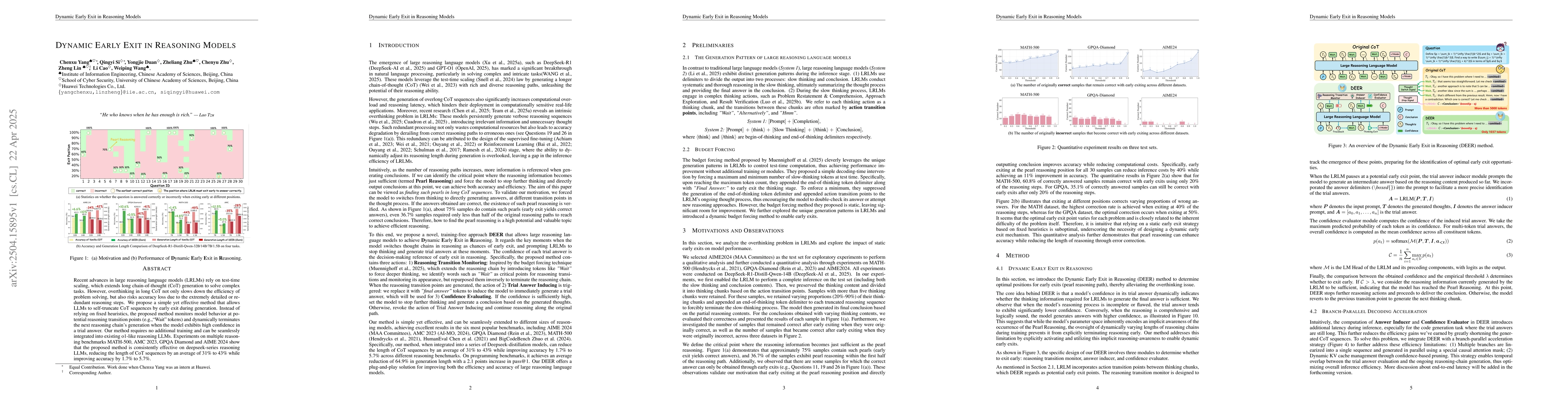 Thumbnail for Dynamic Early Exit in Reasoning Models