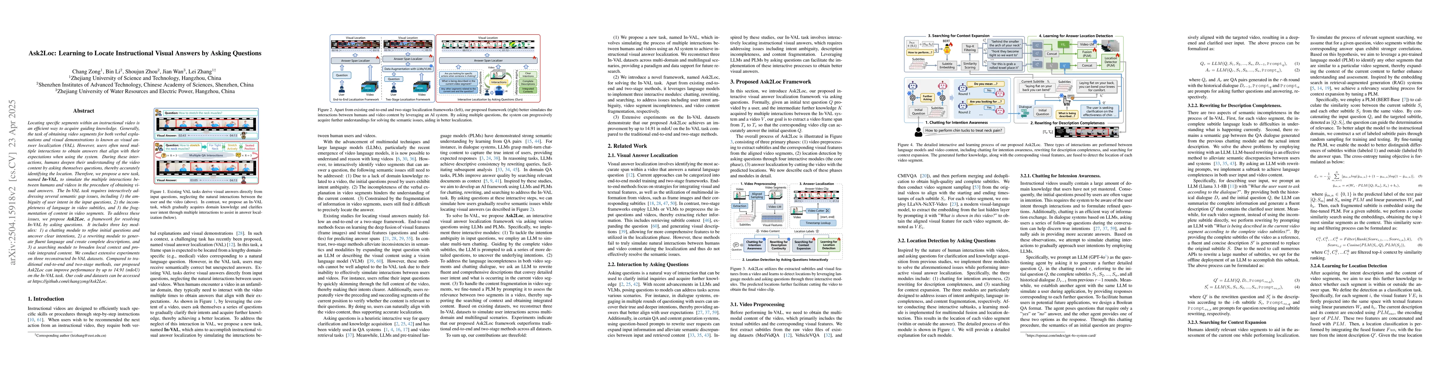 Thumbnail for Ask2Loc: Learning to Locate Instructional Visual Answers by Asking
  Questions