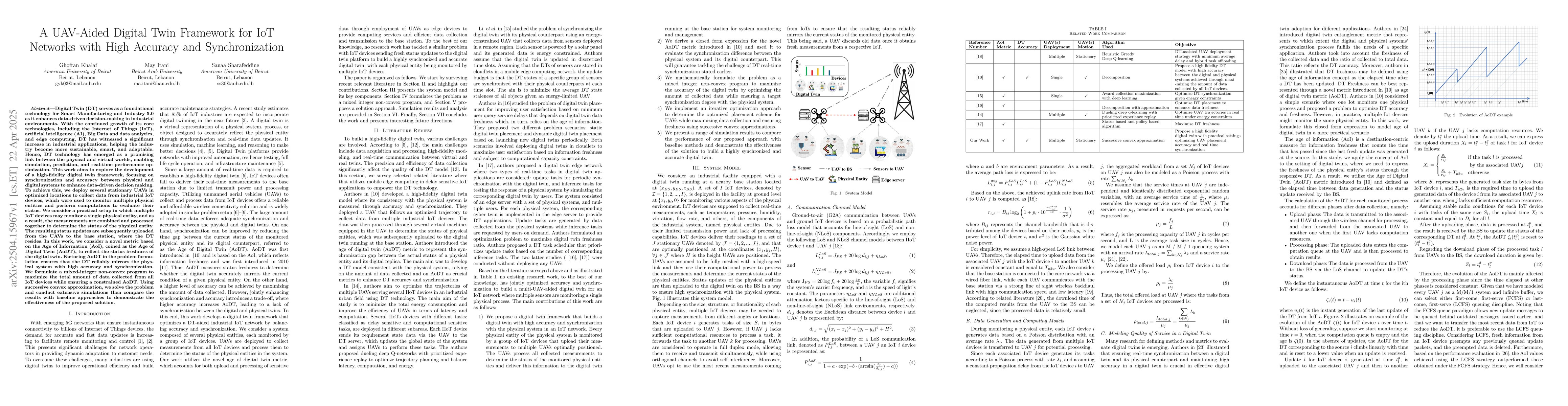 Thumbnail for A UAV-Aided Digital Twin Framework for IoT Networks with High Accuracy
  and Synchronization