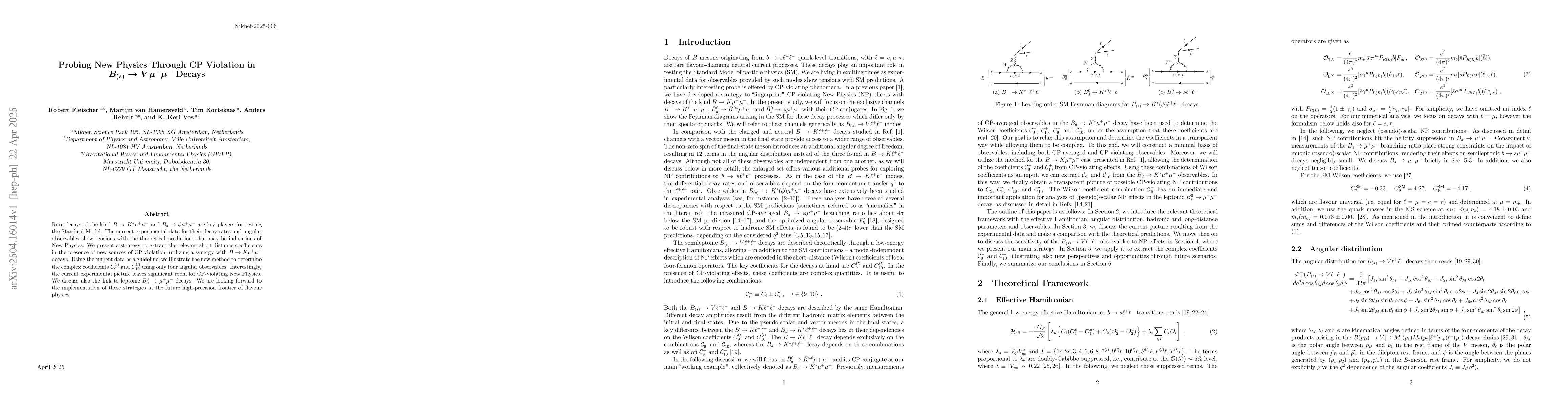 Thumbnail for Probing New Physics Through CP Violation in $B_{(s)}\to Vμ^+μ^-$
  Decays