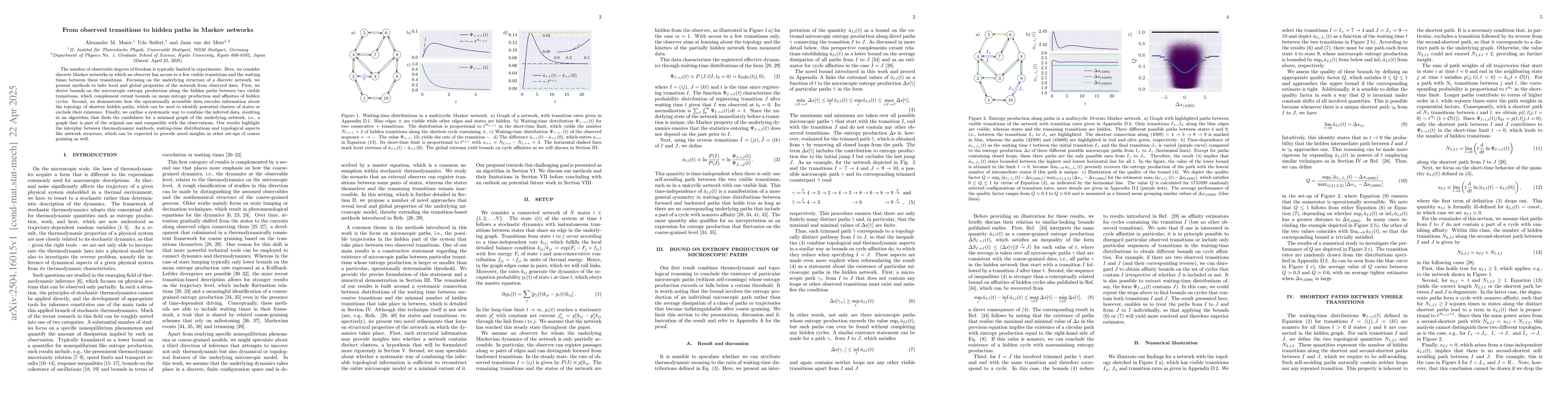 Thumbnail for From observed transitions to hidden paths in Markov networks