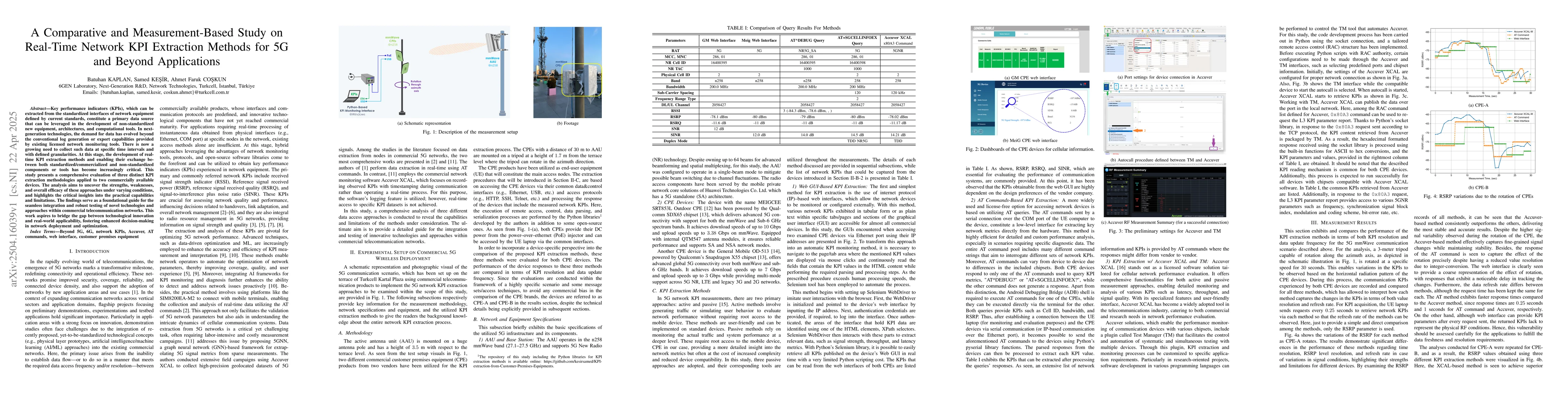 Thumbnail for A Comparative and Measurement-Based Study on Real-Time Network KPI
  Extraction Methods for 5G and Beyond Applications