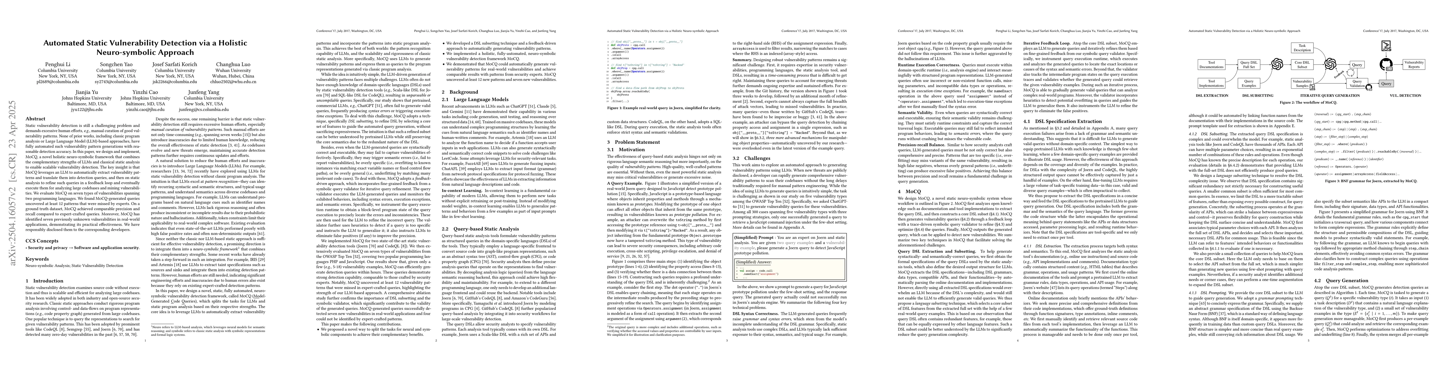 Thumbnail for Automated Static Vulnerability Detection via a Holistic Neuro-symbolic
  Approach