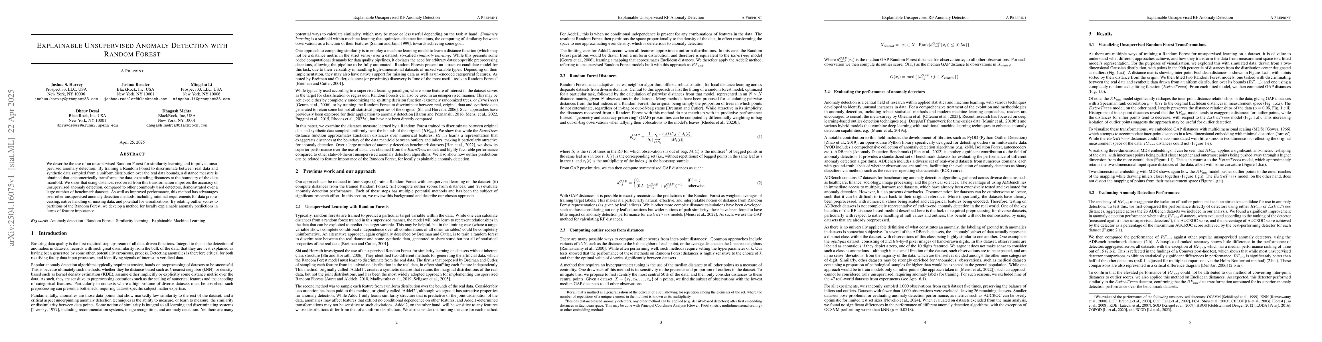 Thumbnail for Explainable Unsupervised Anomaly Detection with Random Forest
