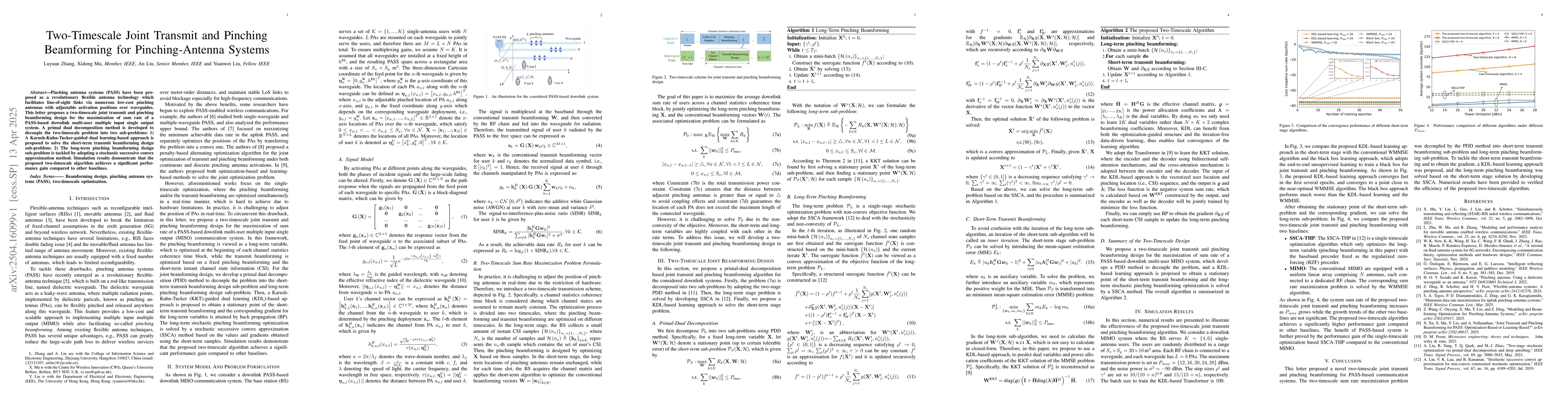 Thumbnail for Two-Timescale Joint Transmit and Pinching Beamforming for
  Pinching-Antenna Systems