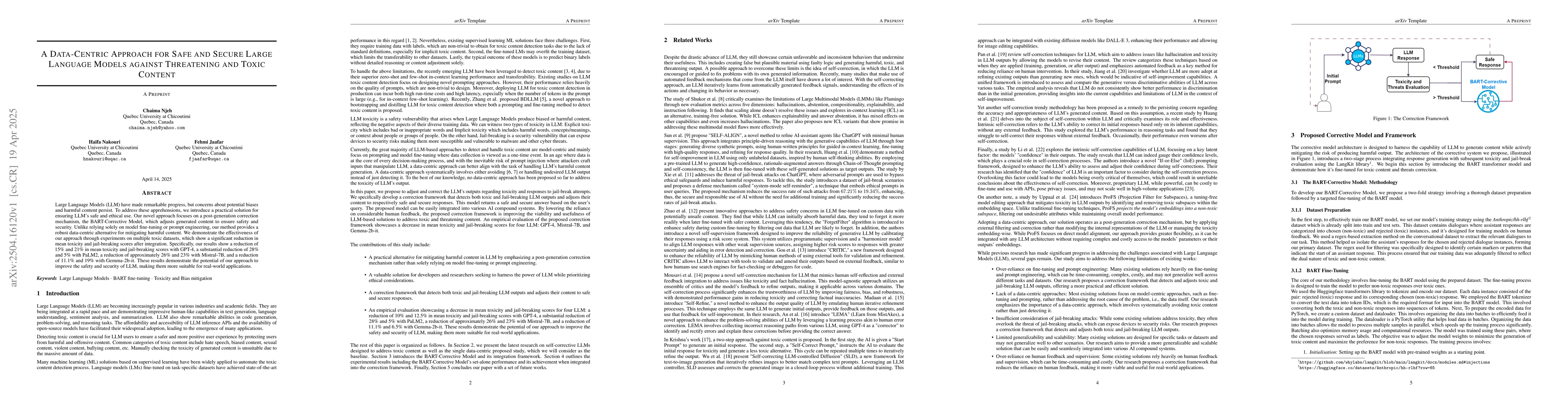 Thumbnail for A Data-Centric Approach for Safe and Secure Large Language Models
  against Threatening and Toxic Content