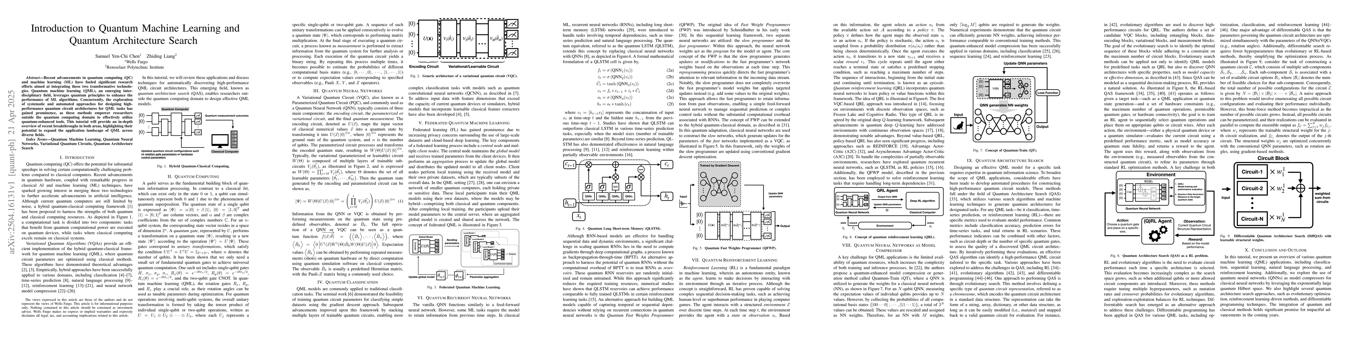Thumbnail for Introduction to Quantum Machine Learning and Quantum Architecture Search