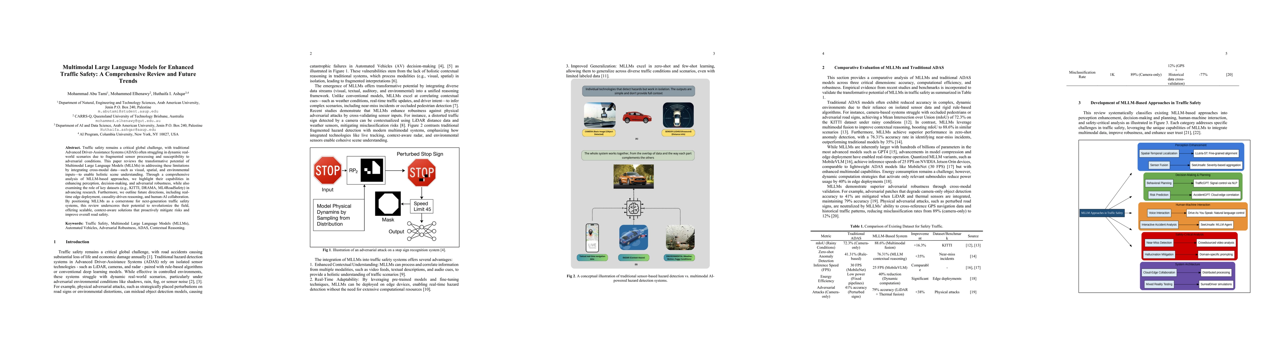 Thumbnail for Multimodal Large Language Models for Enhanced Traffic Safety: A
  Comprehensive Review and Future Trends