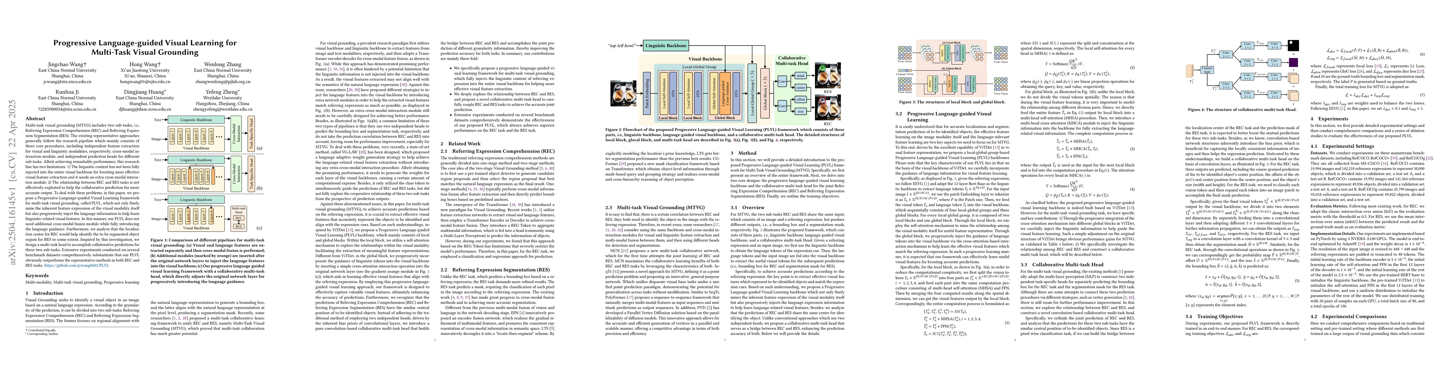 Thumbnail for Progressive Language-guided Visual Learning for Multi-Task Visual
  Grounding