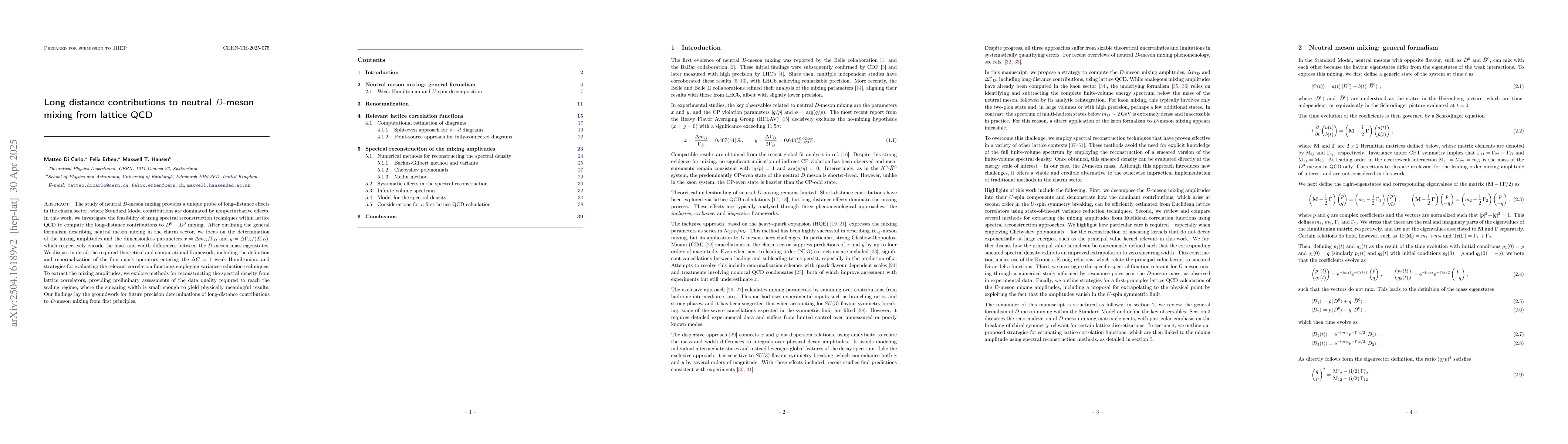 Thumbnail for Long distance contributions to neutral $D$-meson mixing from lattice QCD