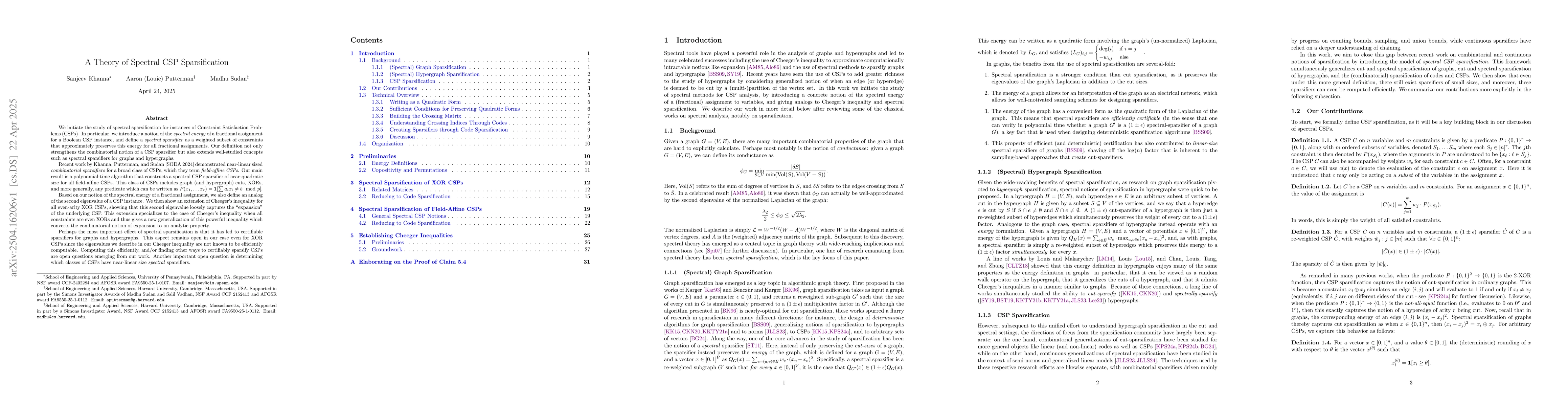 Thumbnail for A Theory of Spectral CSP Sparsification