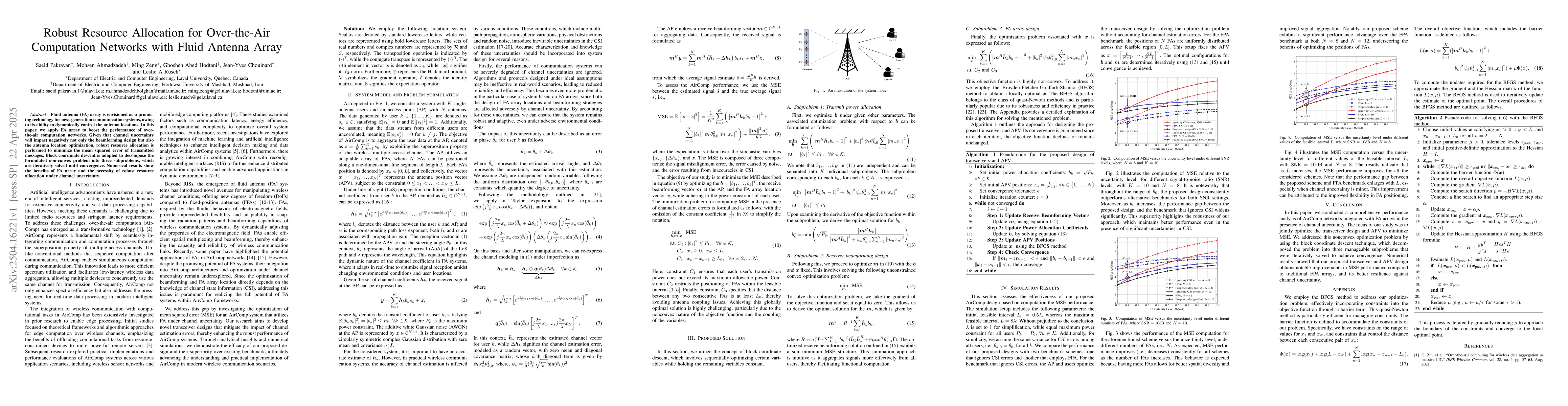 Thumbnail for Robust Resource Allocation for Over-the-Air Computation Networks with
  Fluid Antenna Array