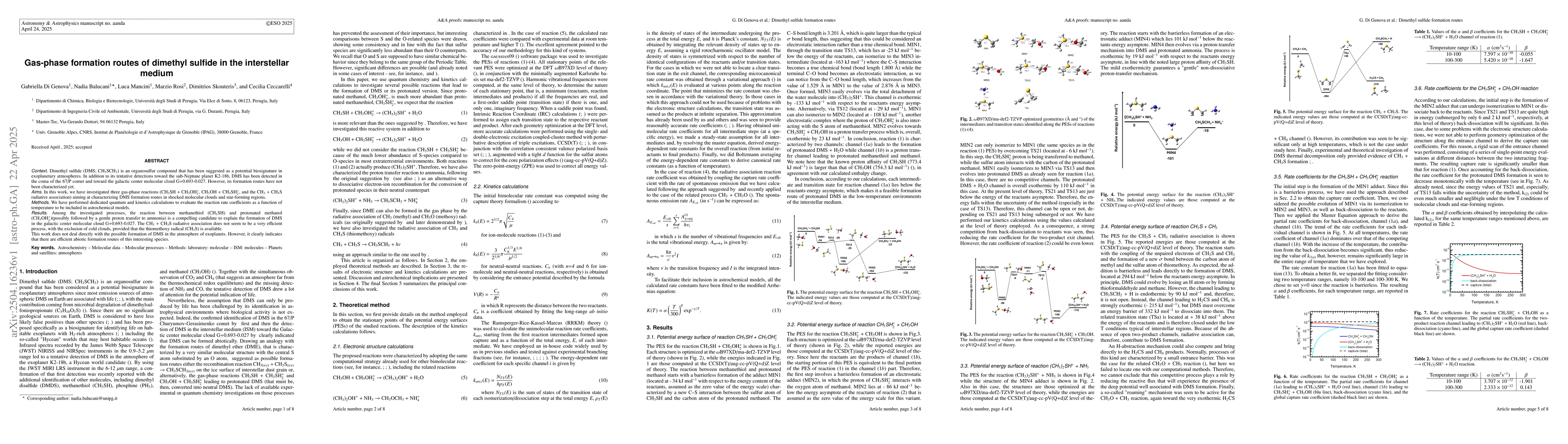Thumbnail for Gas-phase formation routes of dimethyl sulfide in the interstellar
  medium
