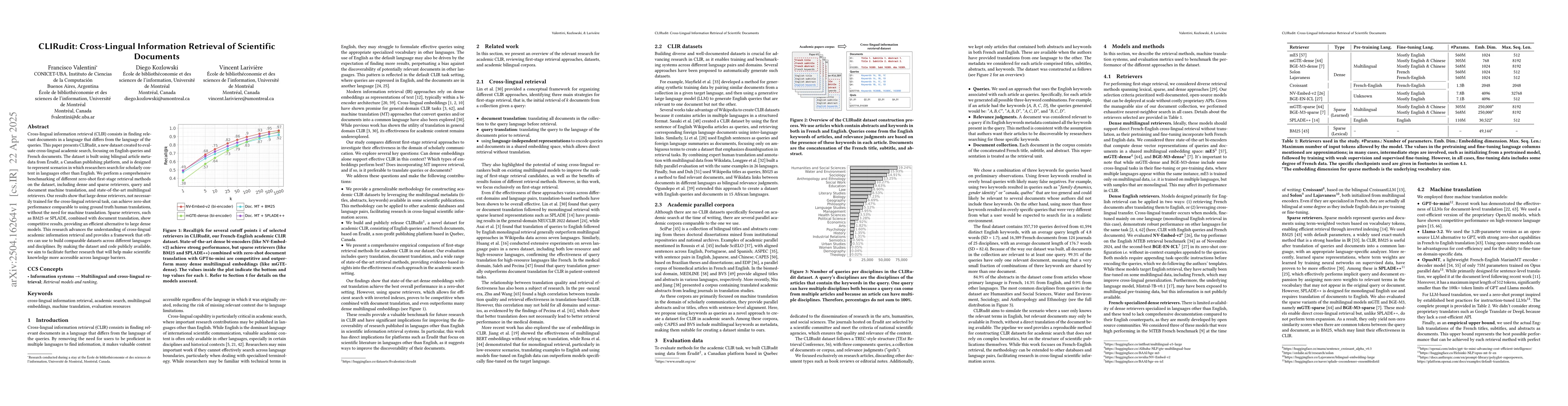 Thumbnail for CLIRudit: Cross-Lingual Information Retrieval of Scientific Documents