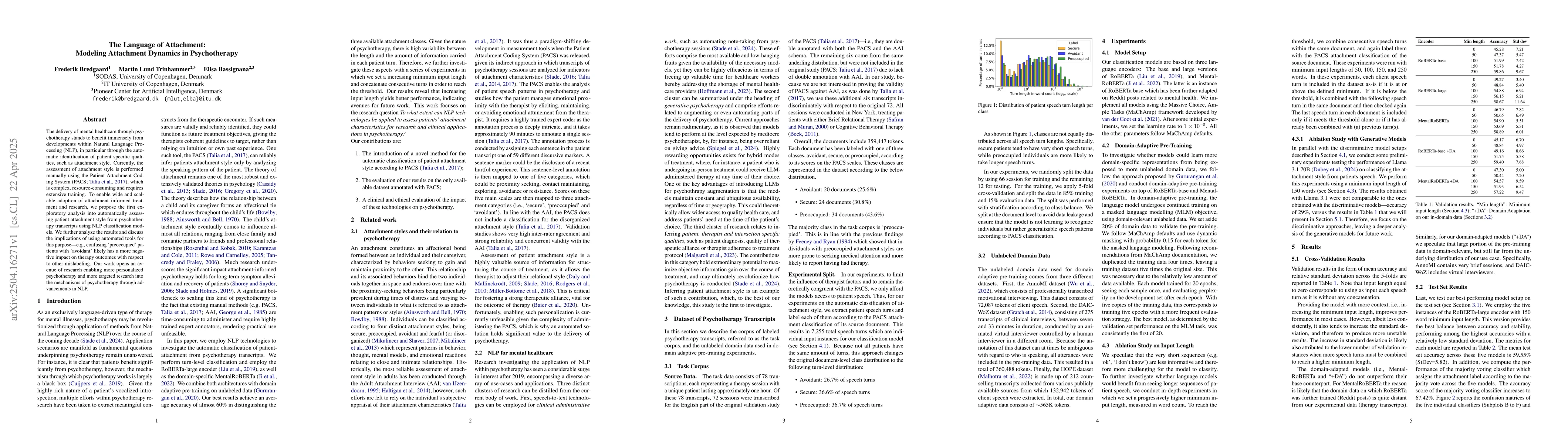 Thumbnail for The Language of Attachment: Modeling Attachment Dynamics in
  Psychotherapy