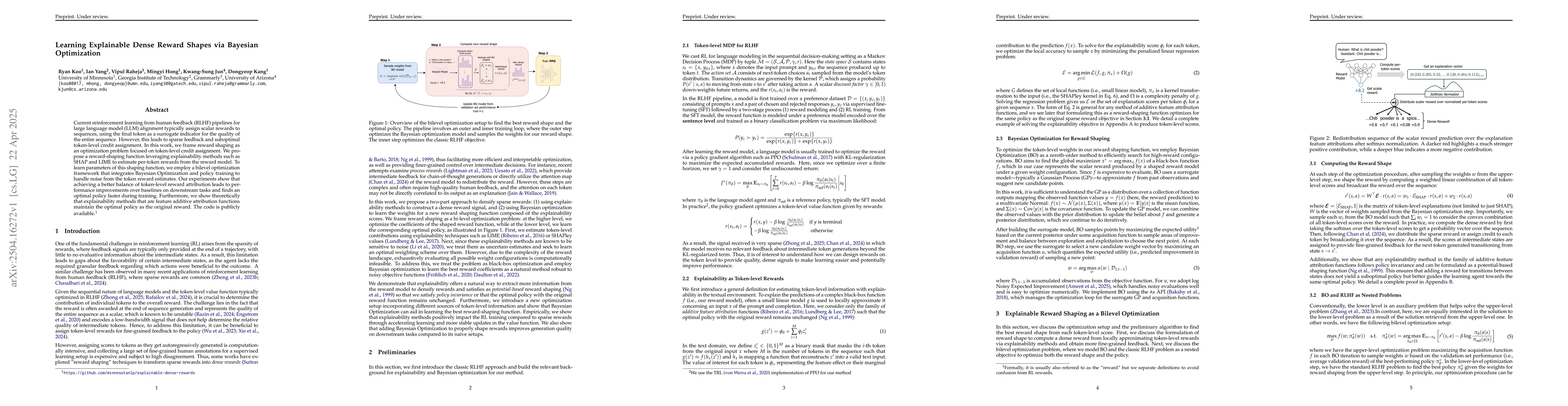 Thumbnail for Learning Explainable Dense Reward Shapes via Bayesian Optimization