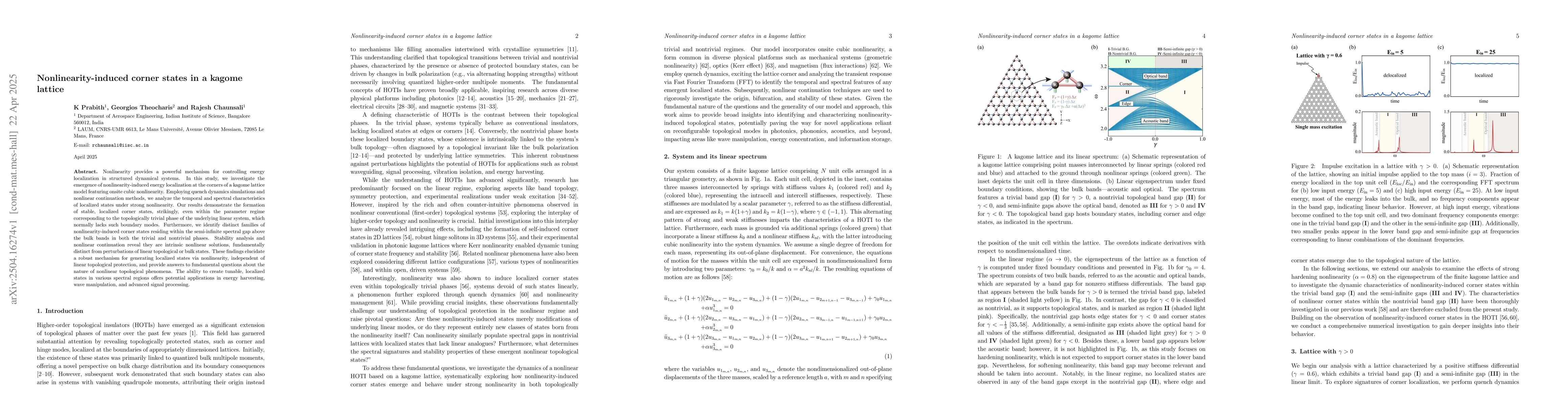 Thumbnail for Nonlinearity-induced corner states in a kagome lattice