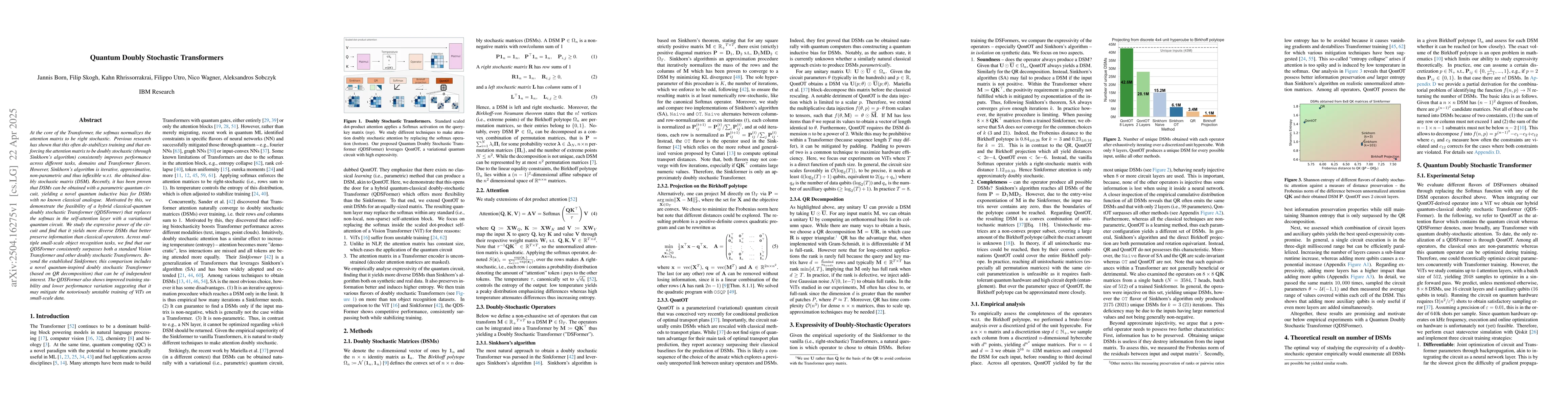 Thumbnail for Quantum Doubly Stochastic Transformers