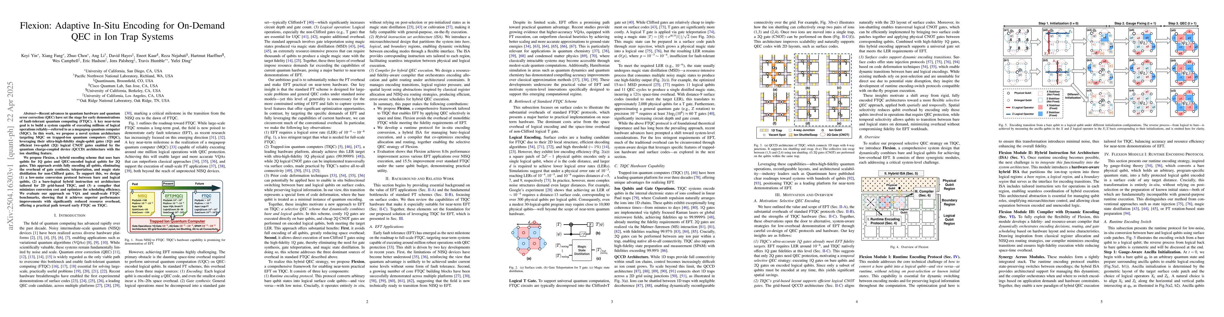 Thumbnail for Flexion: Adaptive In-Situ Encoding for On-Demand QEC in Ion Trap Systems