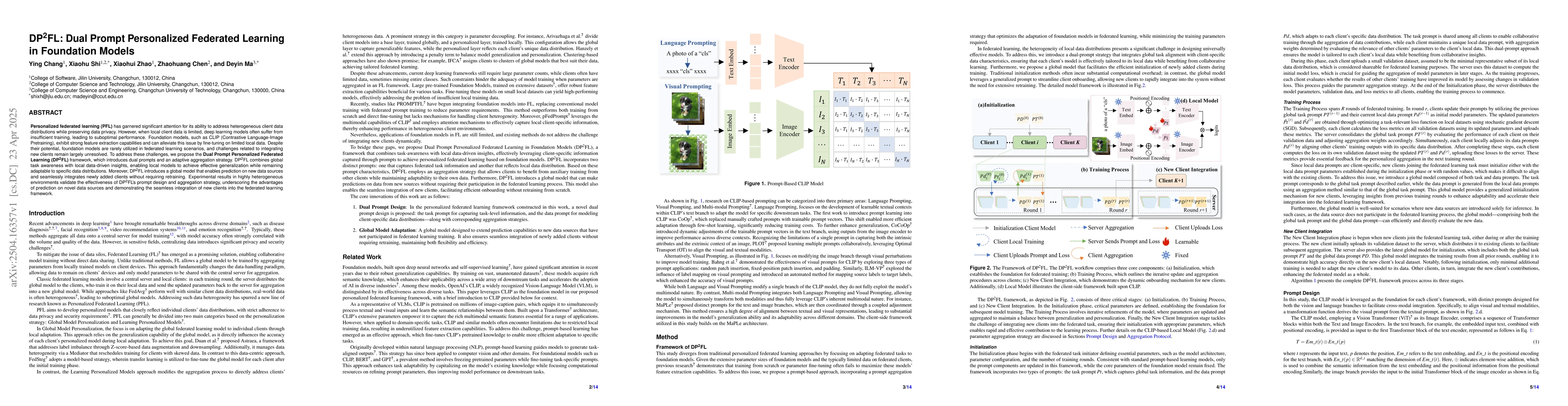 Thumbnail for DP2FL: Dual Prompt Personalized Federated Learning in Foundation Models