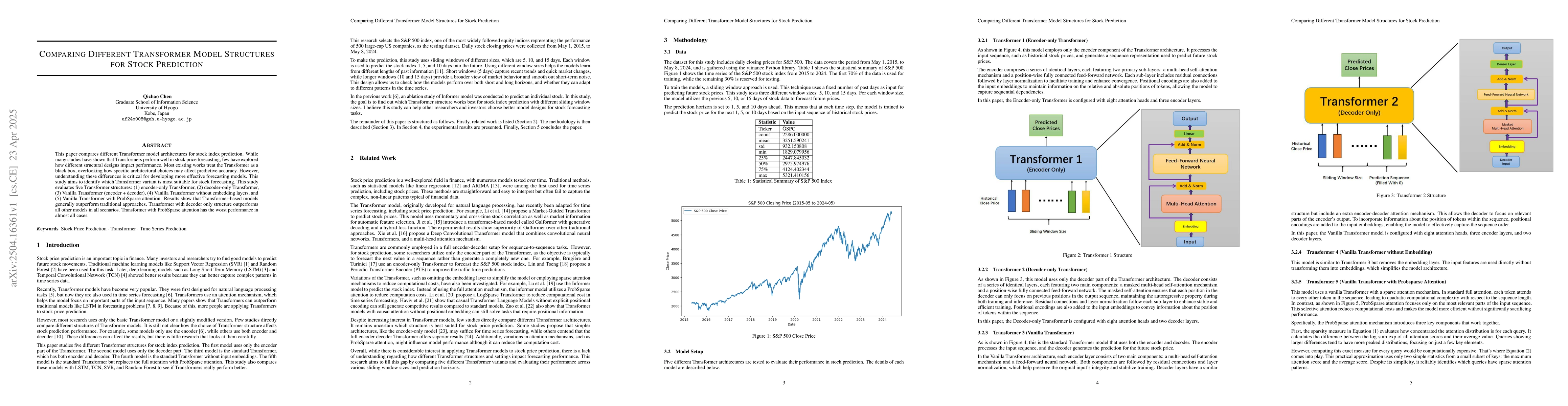 Thumbnail for Comparing Different Transformer Model Structures for Stock Prediction