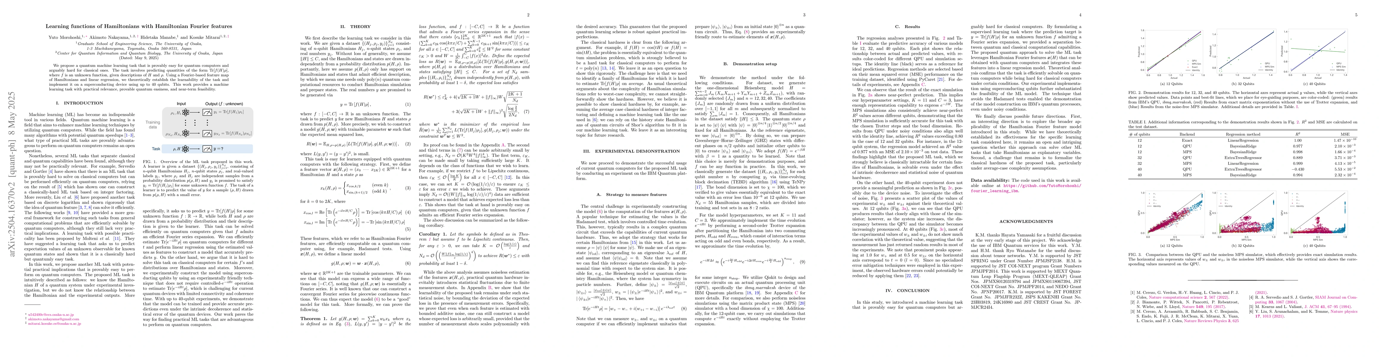 Thumbnail for Learning functions of Hamiltonians with Hamiltonian Fourier features