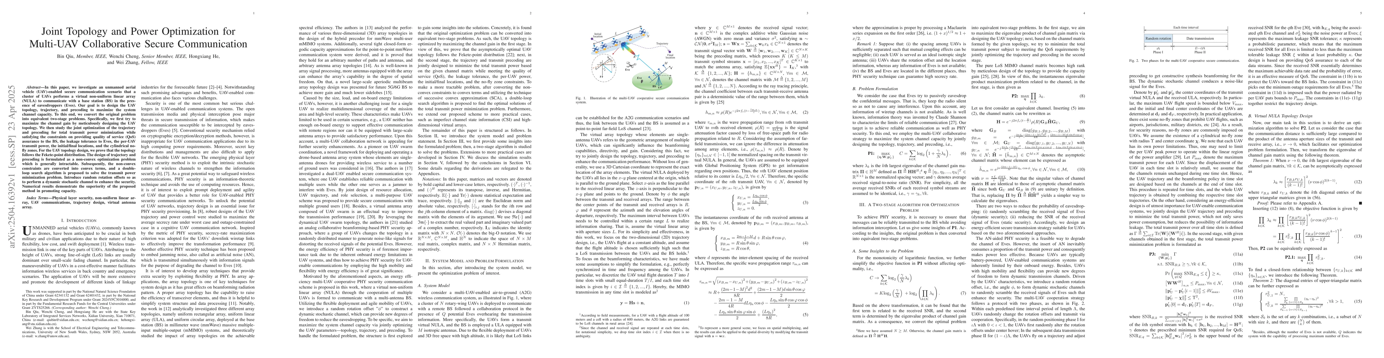 Thumbnail for Joint Topology and Power Optimization for Multi-UAV Collaborative Secure
  Communication
