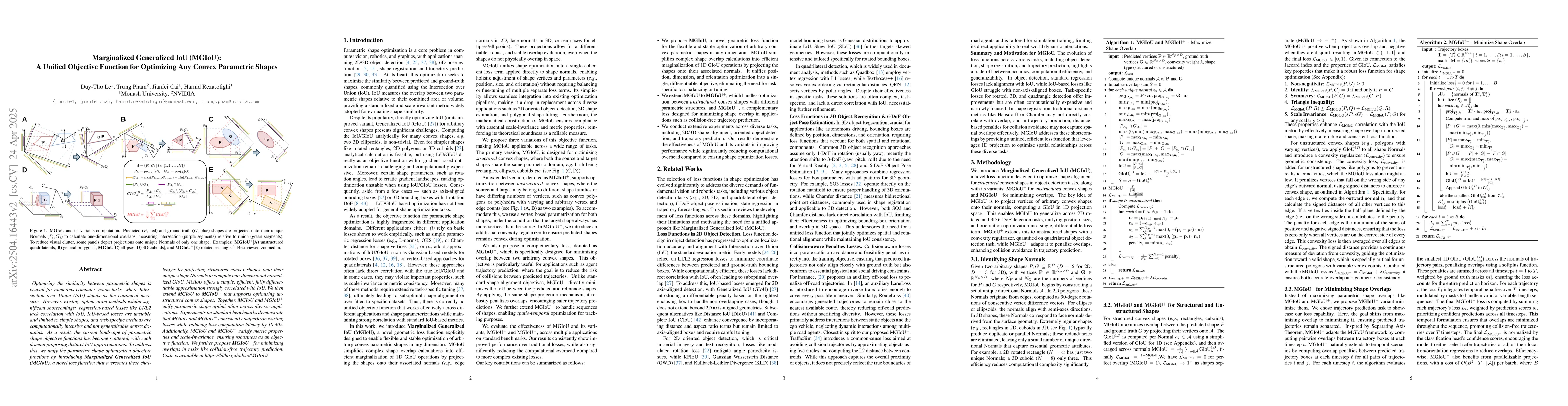 Thumbnail for Marginalized Generalized IoU (MGIoU): A Unified Objective Function for
  Optimizing Any Convex Parametric Shapes