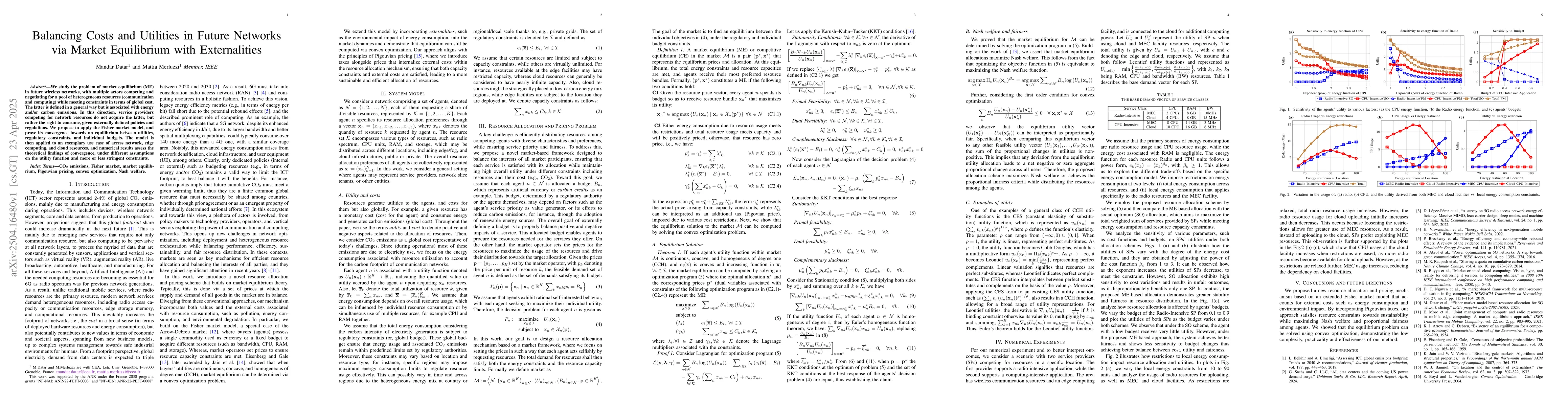 Thumbnail for Balancing Costs and Utilities in Future Networks via Market Equilibrium
  with Externalities