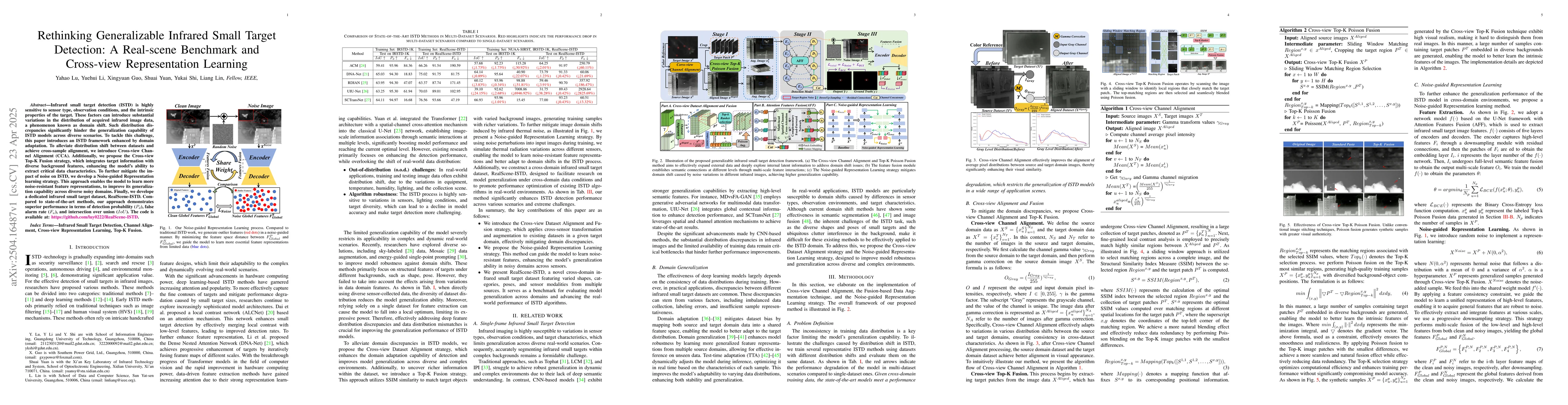 Thumbnail for Rethinking Generalizable Infrared Small Target Detection: A Real-scene
  Benchmark and Cross-view Representation Learning