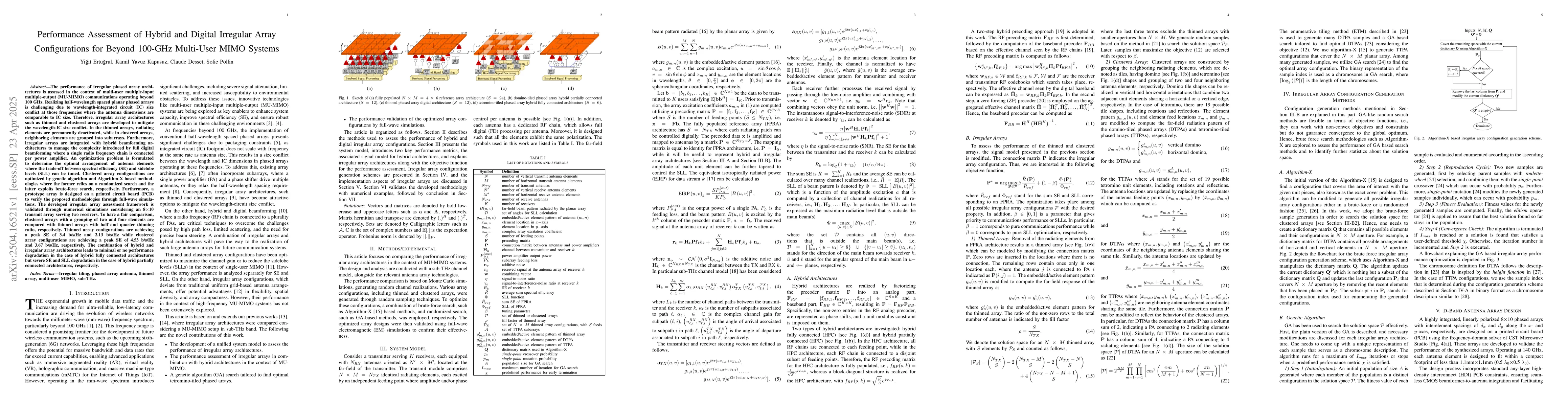Thumbnail for Performance Assessment of Hybrid and Digital Irregular Array
  Configurations for Beyond 100-GHz Multi-User MIMO Systems